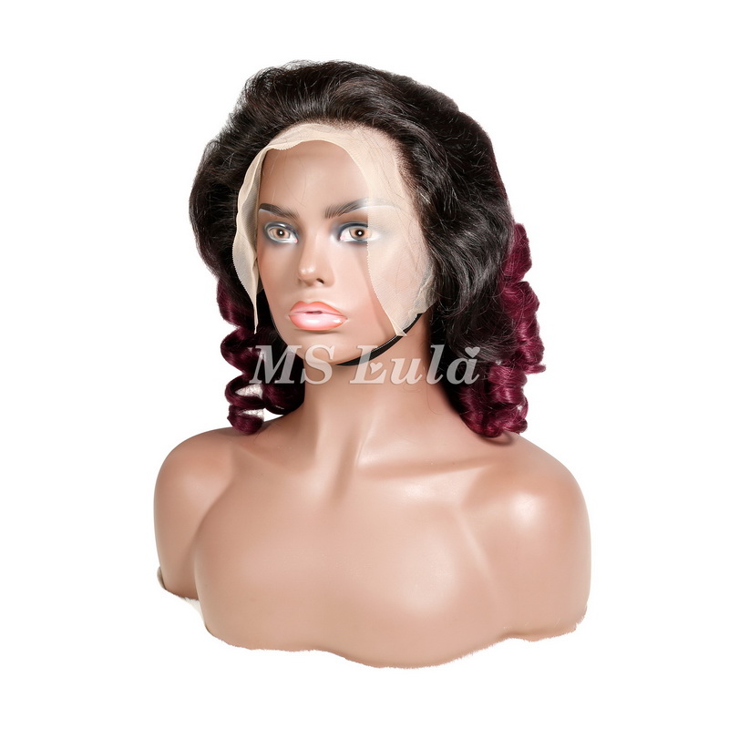 1B/99J Ombre Color Loose Wave 13x4 Lace Front Wigs - 图片 4
